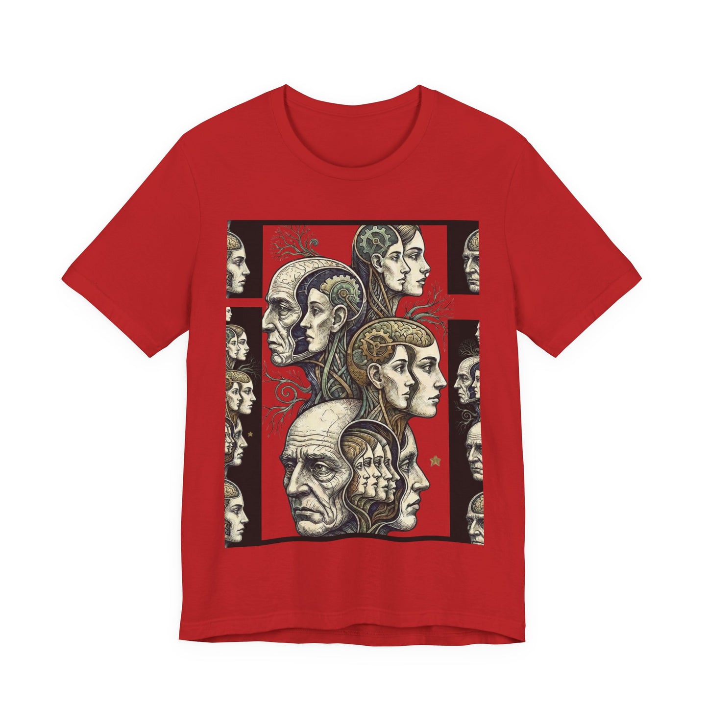 Family Of Thought - "Hearing Voices" - Human Mind Anatomy Tee — Vintage Phrenology Art T‑Shirt