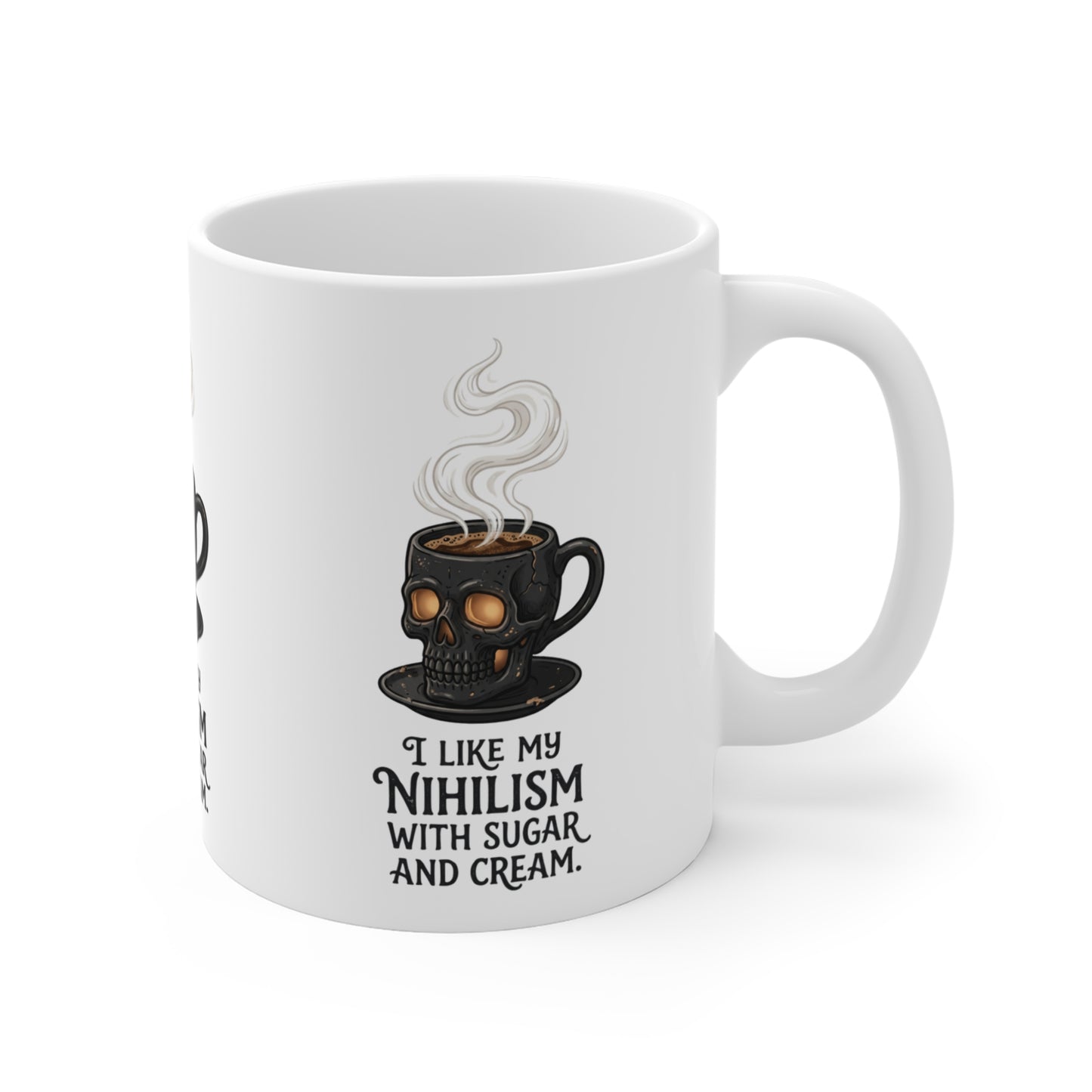 VOID - Nihilism Coffee Mug — "I Like My Nihilism With Sugar and Cream" 11oz