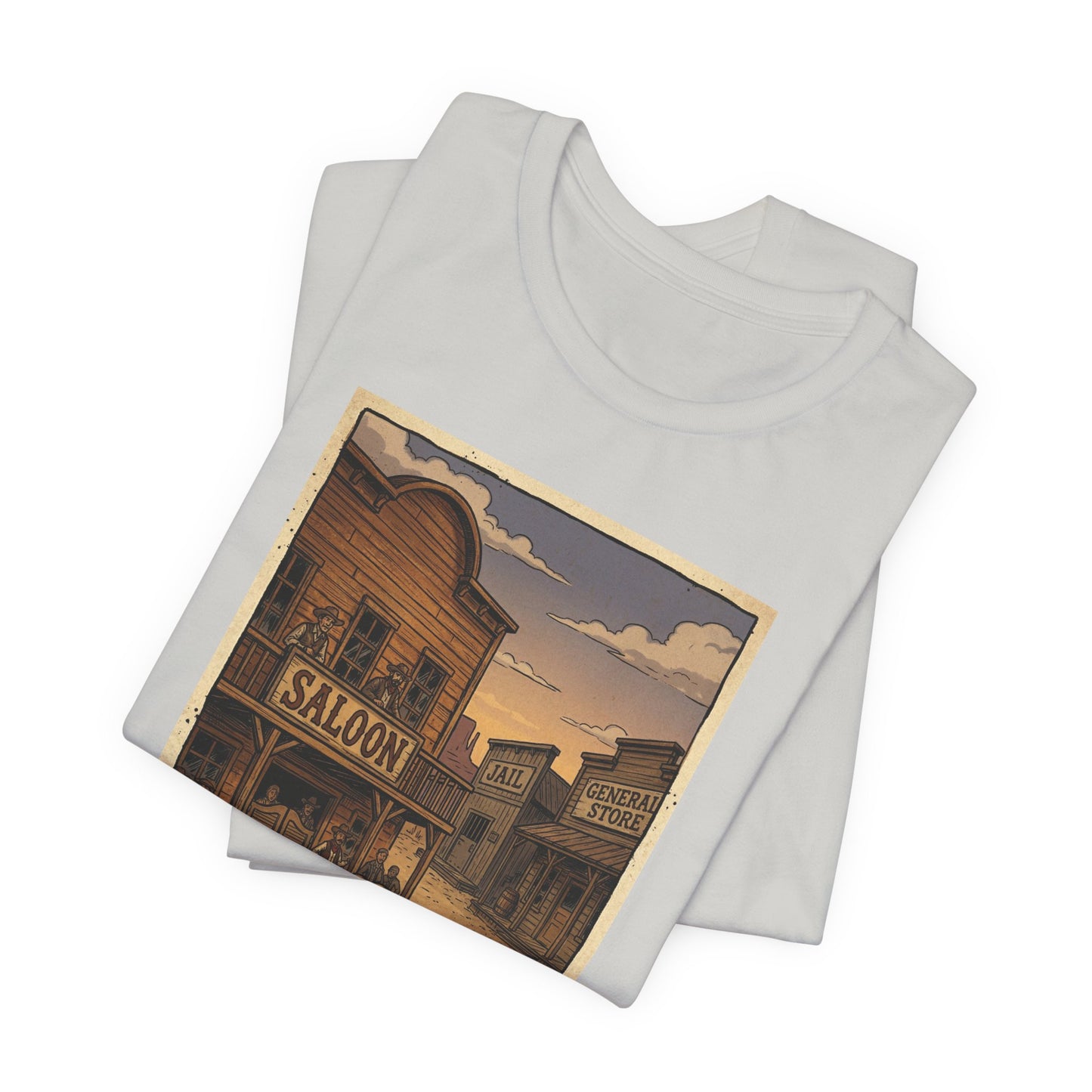 SheriffPaco - Vertical - Chihuahua Sheriff Western Saloon Showdown T-Shirt — Vintage Cowboy Sheriff Puppy Dog Graphic Tee