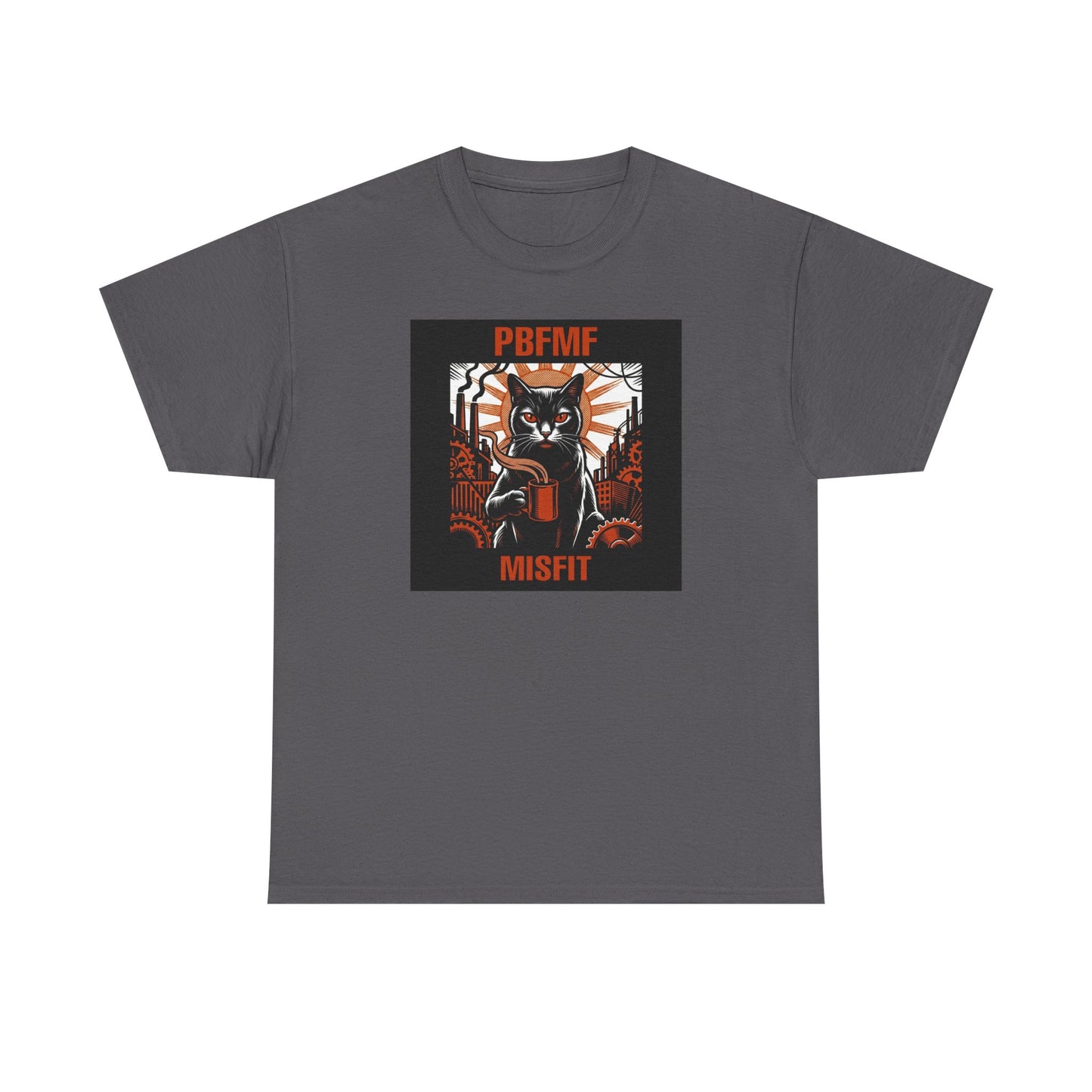 PBFMF - Cat - Graphic Tee — "Misfit" Black Cat Retro Horror Design