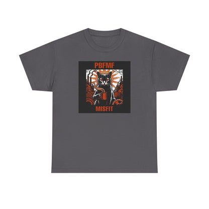 PBFMF - Cat - Graphic Tee — "Misfit" Black Cat Retro Horror Design