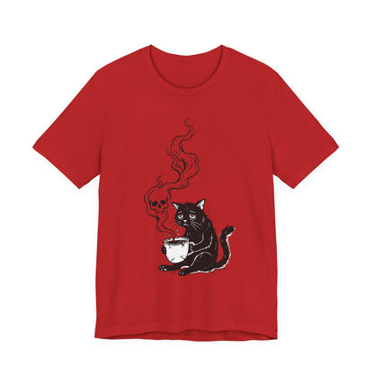 VOID - Depressed Black Cat with Coffee T-Shirt