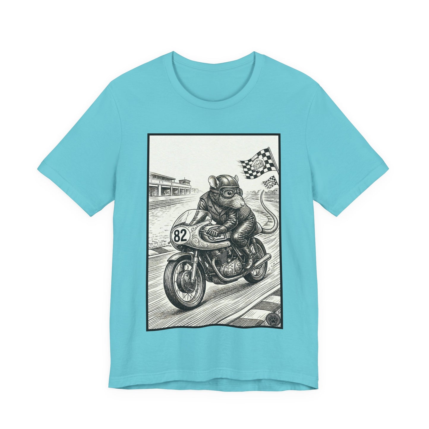 Ratney - "Rat Race" - Motorcycle Rat Racing T‑Shirt — Vintage Racer Graphic Tee