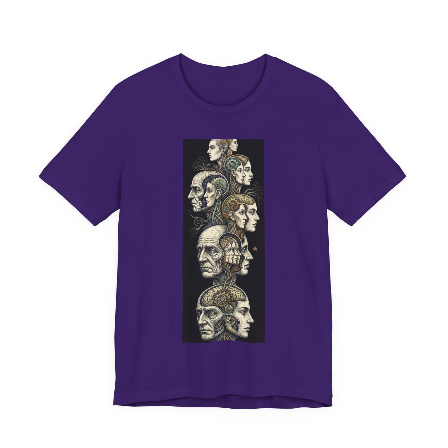 Family of Thought - Black - Phrenology Heads Vintage Anatomy Tee