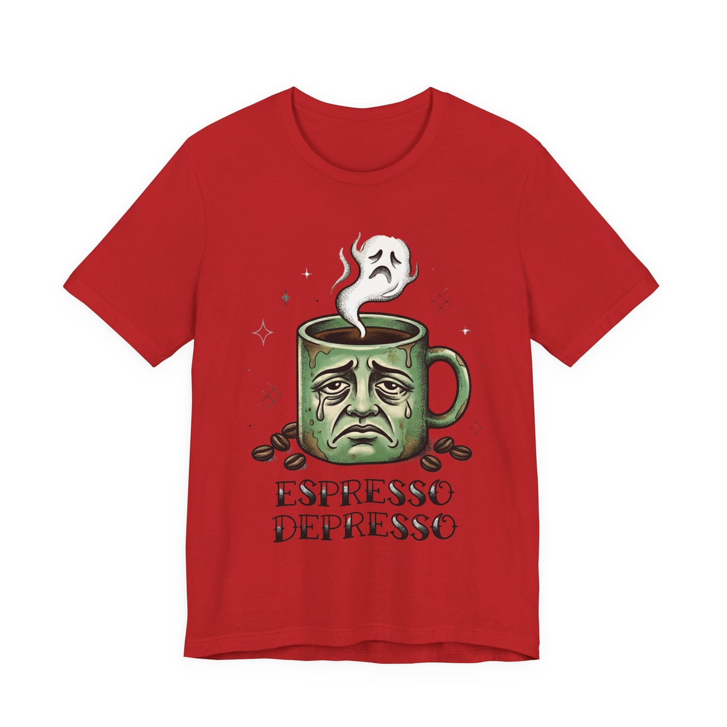 VOID - Espresso Depresso Coffee Tee – Funny Sad Coffee Mug T-Shirt