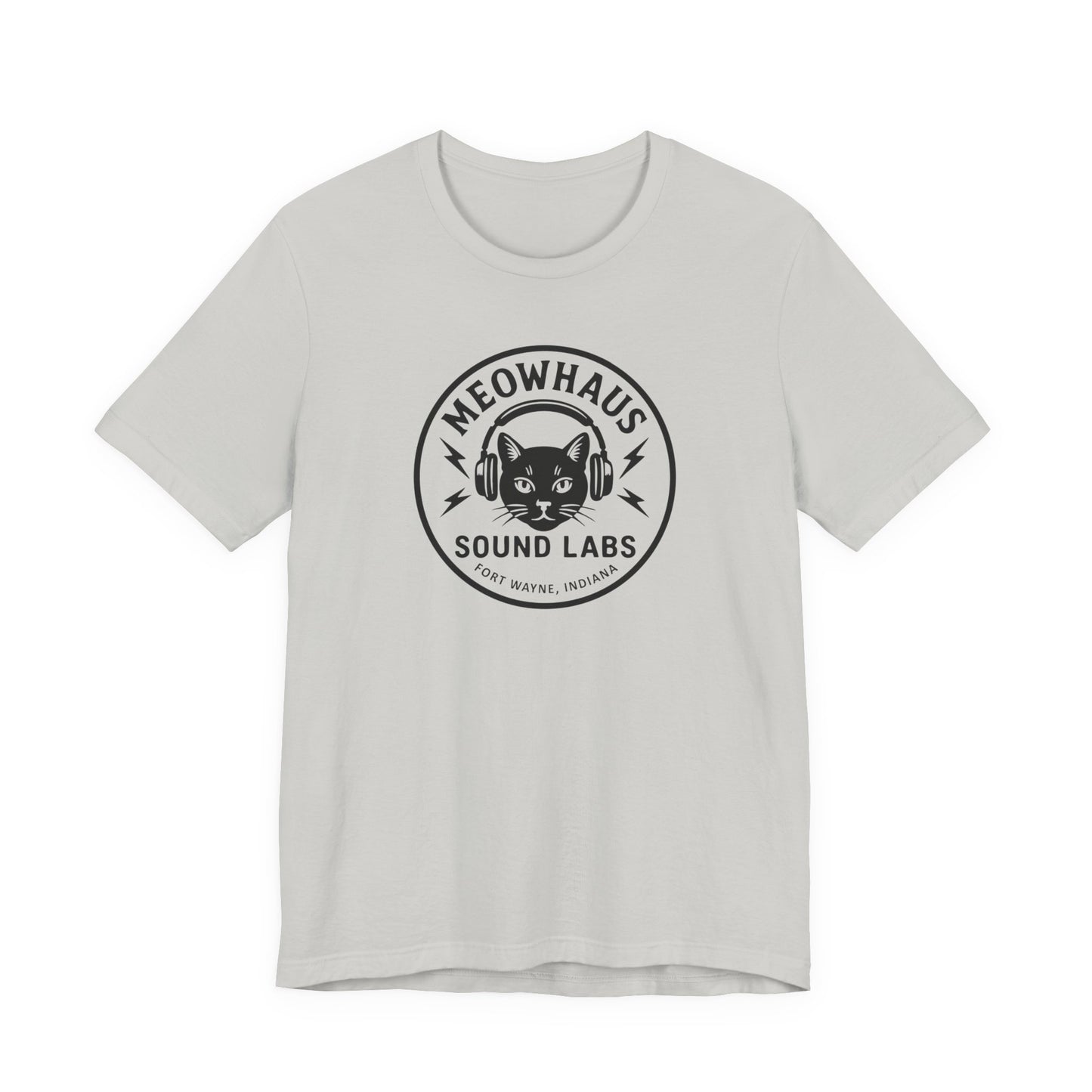Meowhaus Sound Labs Cat Logo Tee - Clear Variation - Fort Wayne Indiana Audio Sound Music Studio School