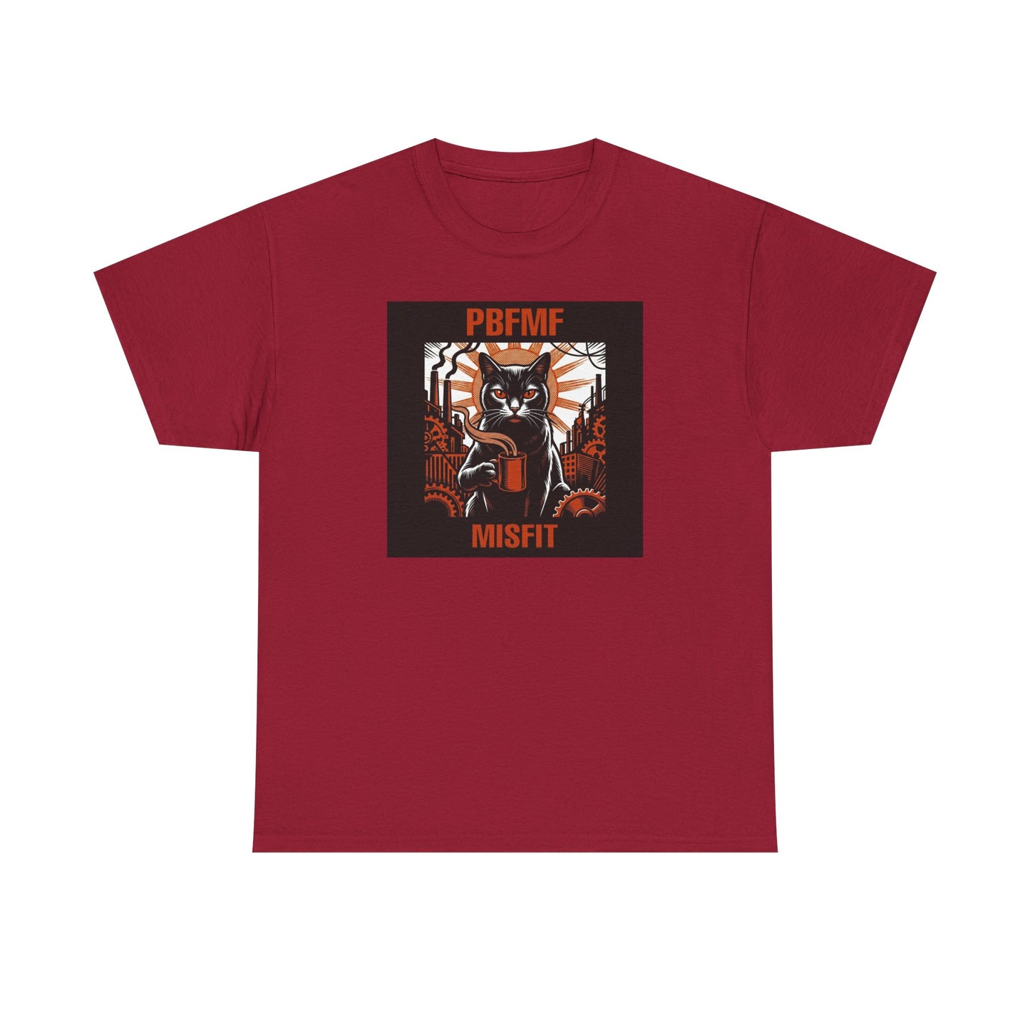 PBFMF - Cat - Graphic Tee — "Misfit" Black Cat Retro Horror Design