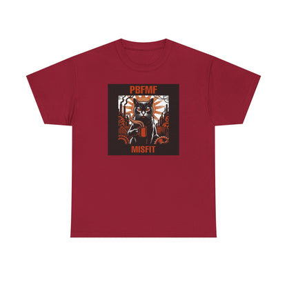 PBFMF - Cat - Graphic Tee — "Misfit" Black Cat Retro Horror Design