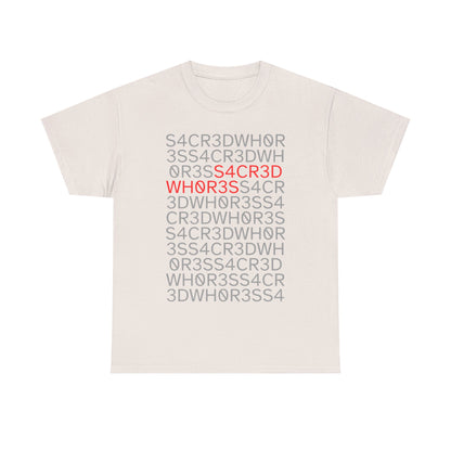 Sacred Whores - "Decoded" Text Tee