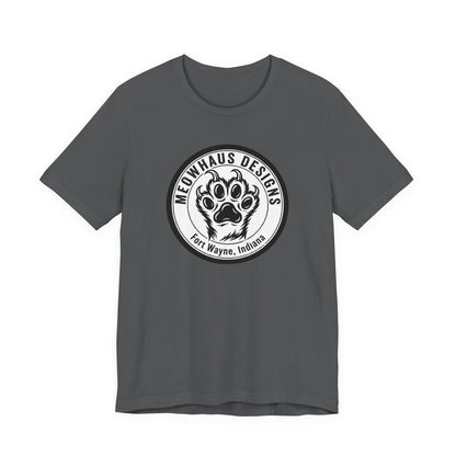 Meowhaus Designs Paw Logo T‑Shirt — Fort Wayne Cat Lover Graphic Tee
