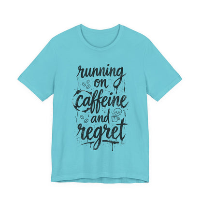 VOID - Running On Caffeine And Regret Original Coffee Cat T-Shirt
