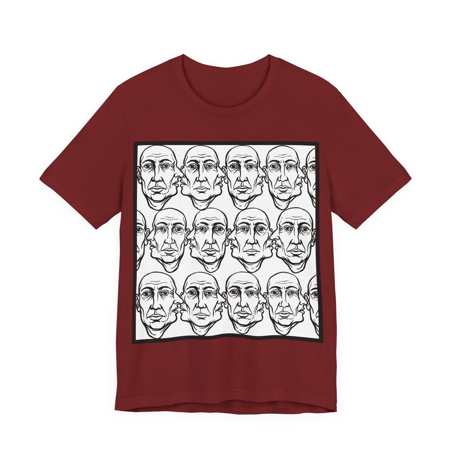 HotGossip - Version 1 - Abstract Repeating Faces Graphic Tee