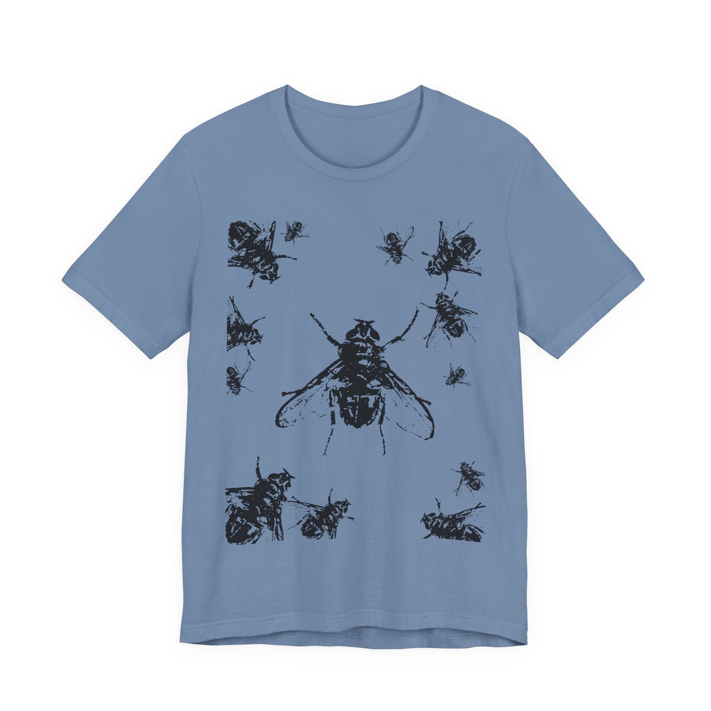 Flies Flies Flies! Graphic Tee — Rock'n'Roll Insect Illustration T-Shirt