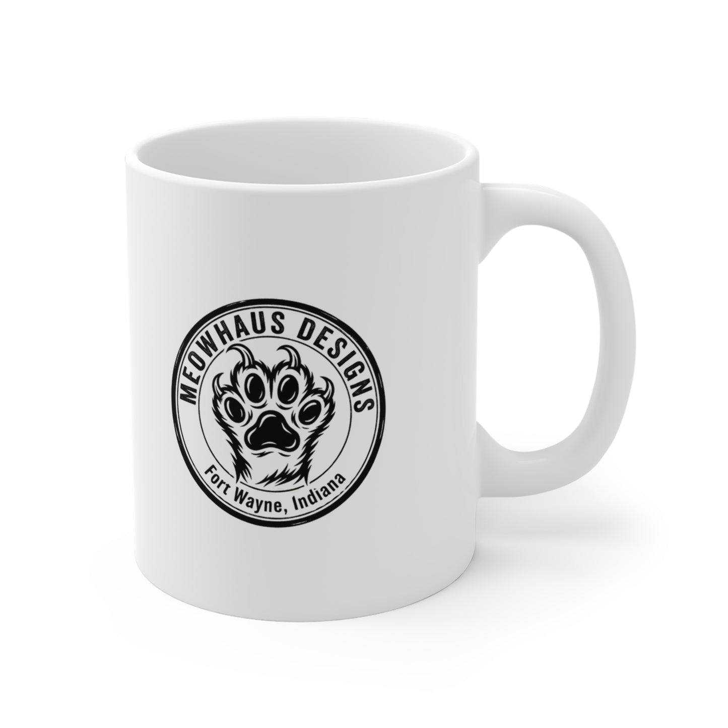 BadBuddha - Cheeseburger - 11oz Mug Left Handle - Buddha Eating Burger Ceramic Mug — Funny Zen Coffee Cup (11 oz)
