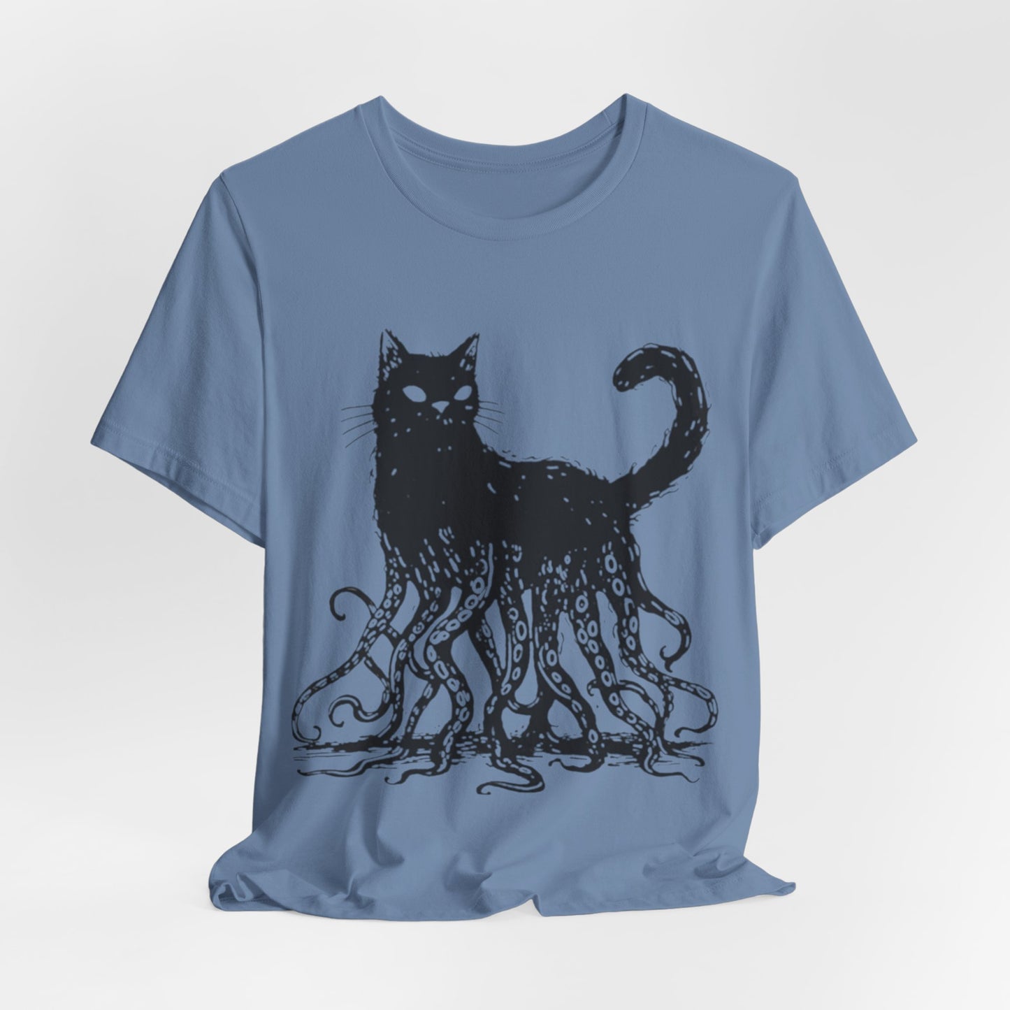 OctoCat Original T‑Shirt — Black Ink Mythical Cat with Octopus Tentacles Graphic Tee