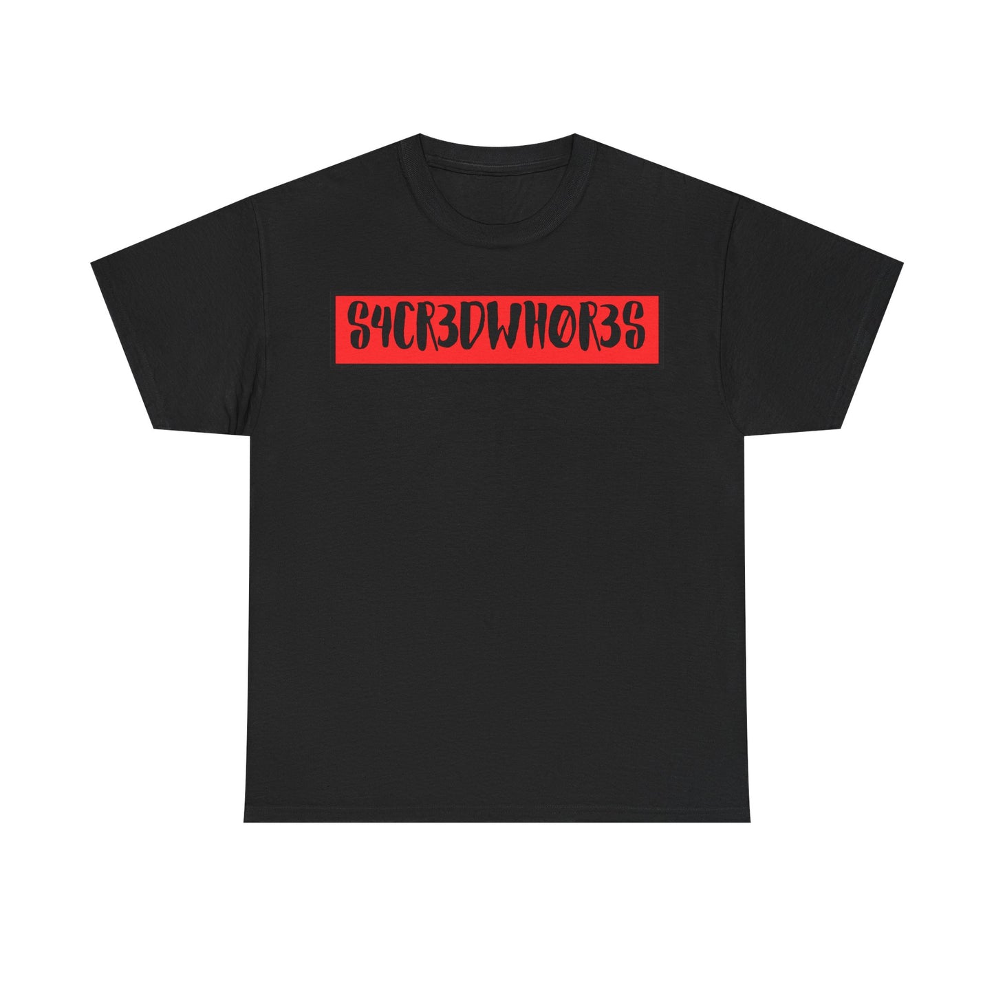 Sacred Whores - Alphanumeric Bumpersticker - Red Logo T-Shirt