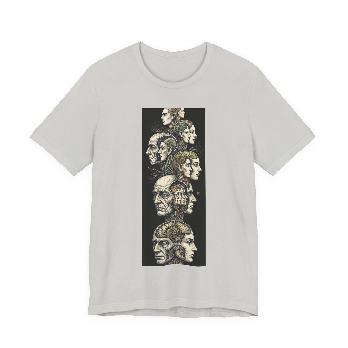 Family of Thought - Black - Phrenology Heads Vintage Anatomy Tee