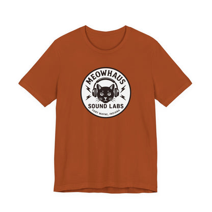 Meowhaus Sound Labs Cat Logo Tee - Fort Wayne Indiana Audio Music Studio School