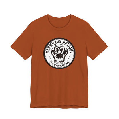 Meowhaus Designs Paw Logo T‑Shirt — Fort Wayne Cat Lover Graphic Tee