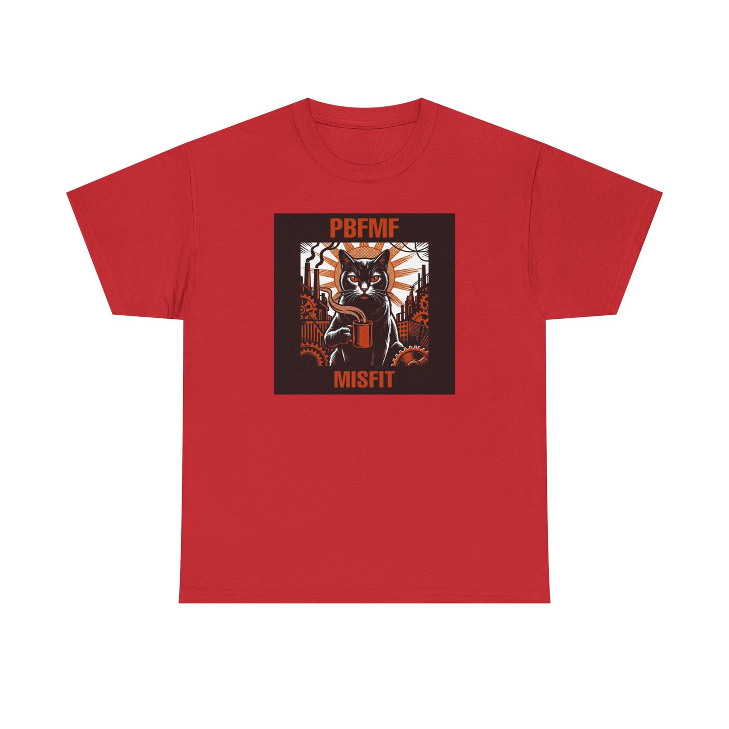 PBFMF - Cat - Graphic Tee — "Misfit" Black Cat Retro Horror Design