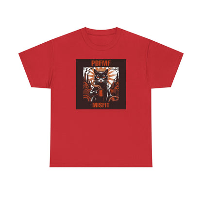 PBFMF - Cat - Graphic Tee — "Misfit" Black Cat Retro Horror Design