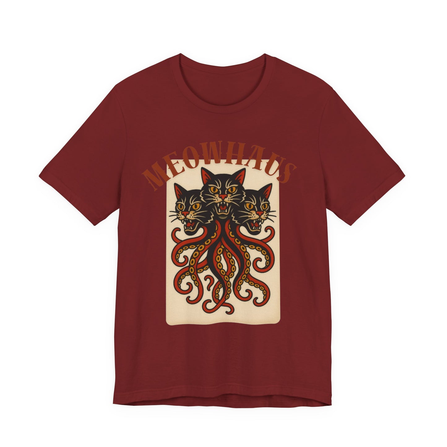 The Magic Three - Vintage Tattoo Meowhaus Cat-Octopus Graphic Tee