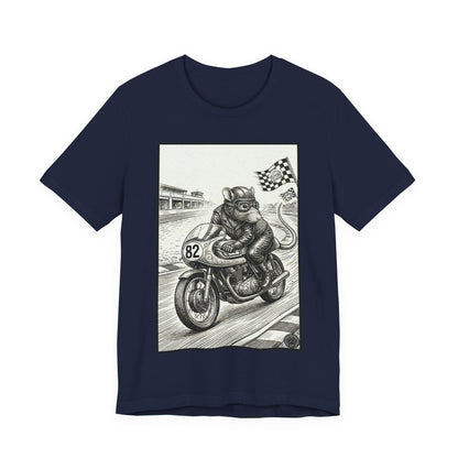 Ratney - "Rat Race" - Motorcycle Rat Racing T‑Shirt — Vintage Racer Graphic Tee