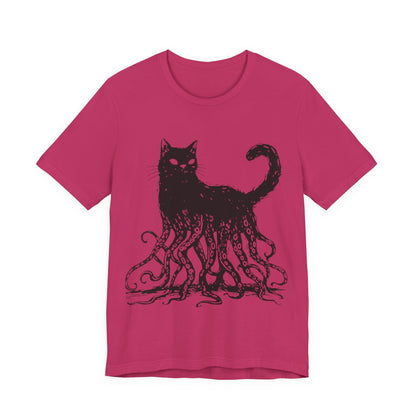 OctoCat Original T‑Shirt — Black Ink Mythical Cat with Octopus Tentacles Graphic Tee