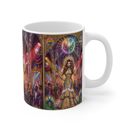 Disco Drag Queen Jesus - 11oz Mug Ambi Handle - God/Goddess Mug — Vibrant Pride Celebration Coffee Cup