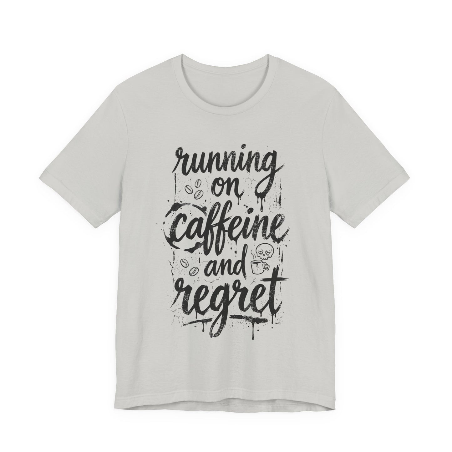 VOID - Running On Caffeine And Regret Original Coffee Cat T-Shirt