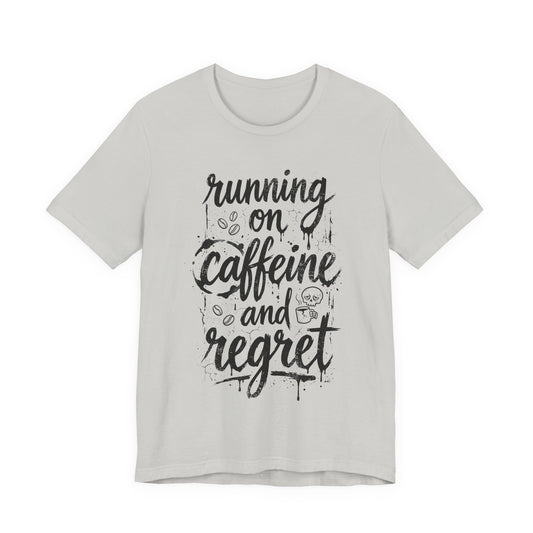 VOID - Running On Caffeine And Regret Original Coffee Cat T-Shirt