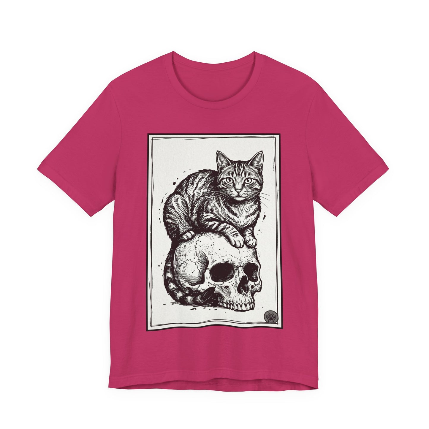 DarkArts Collection - Cat & Skull 3 Graphic Tee — Gothic Cat Skull T‑Shirt