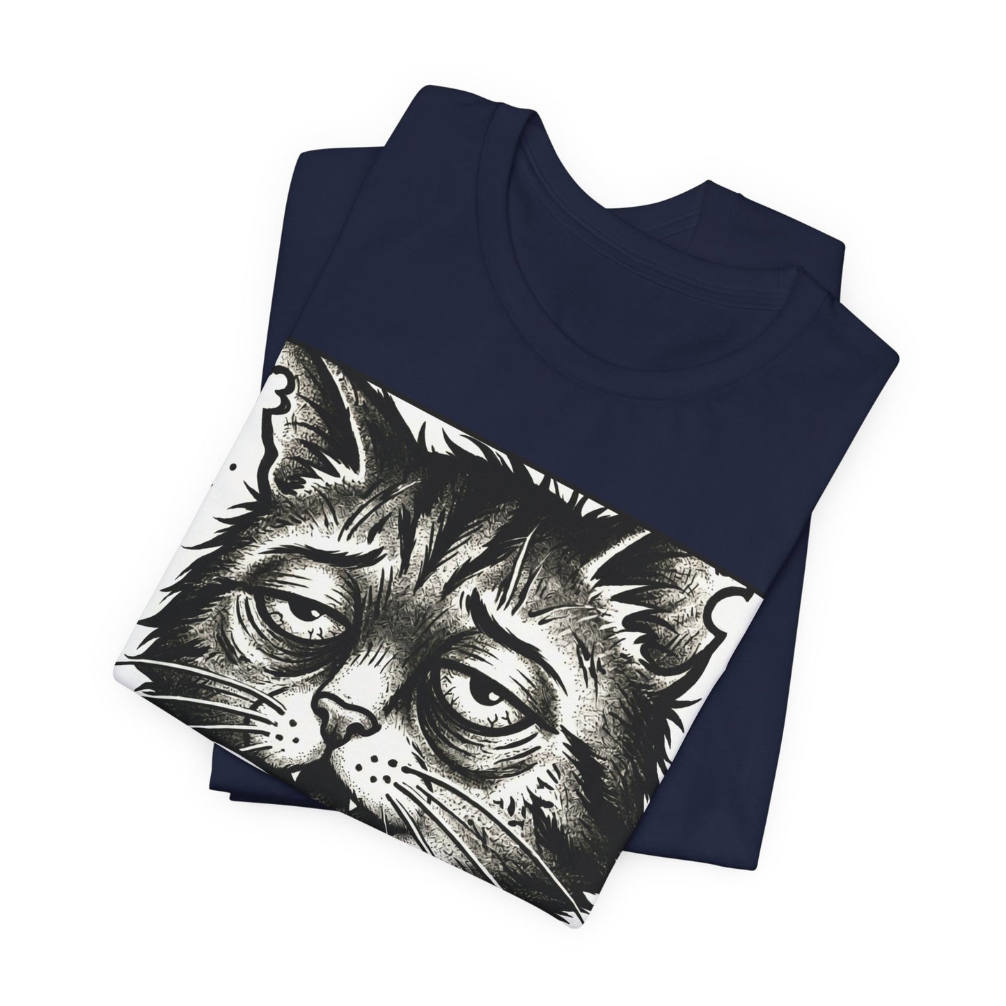 VOID - The Original Void Cat Tee — Tired Moody Cat Drinking Coffee Graphic T-Shirt