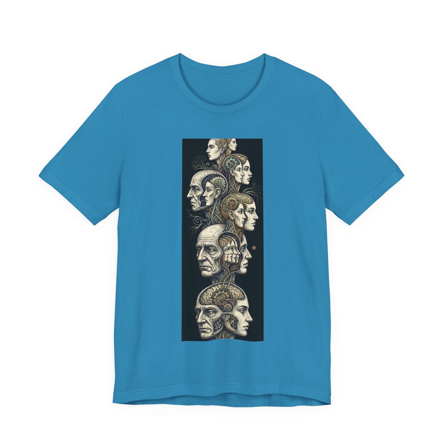 Family of Thought - Black - Phrenology Heads Vintage Anatomy Tee
