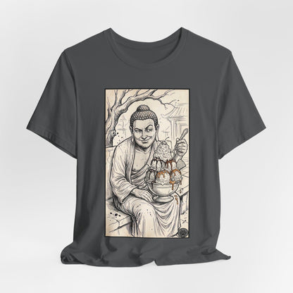 Bad Buddha Sundae Sketch Tee — Religious Humor Buddha Graphic T-Shirt