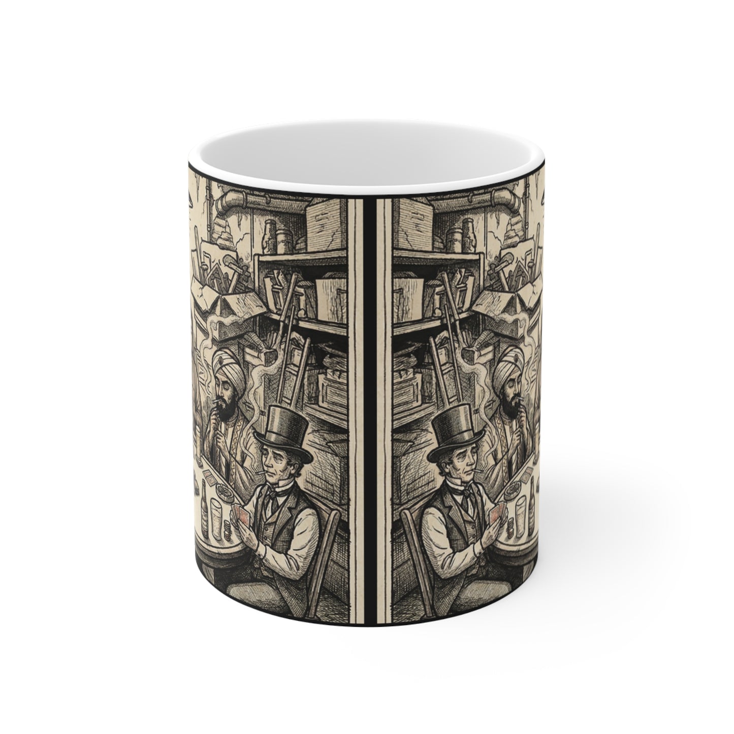 Playing For Keeps - 11oz Mug Ambi Handle — Religious Humor Occult Fun - Gambling For Souls!