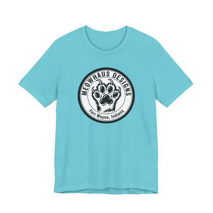 Meowhaus Designs Paw Logo T‑Shirt — Fort Wayne Cat Lover Graphic Tee