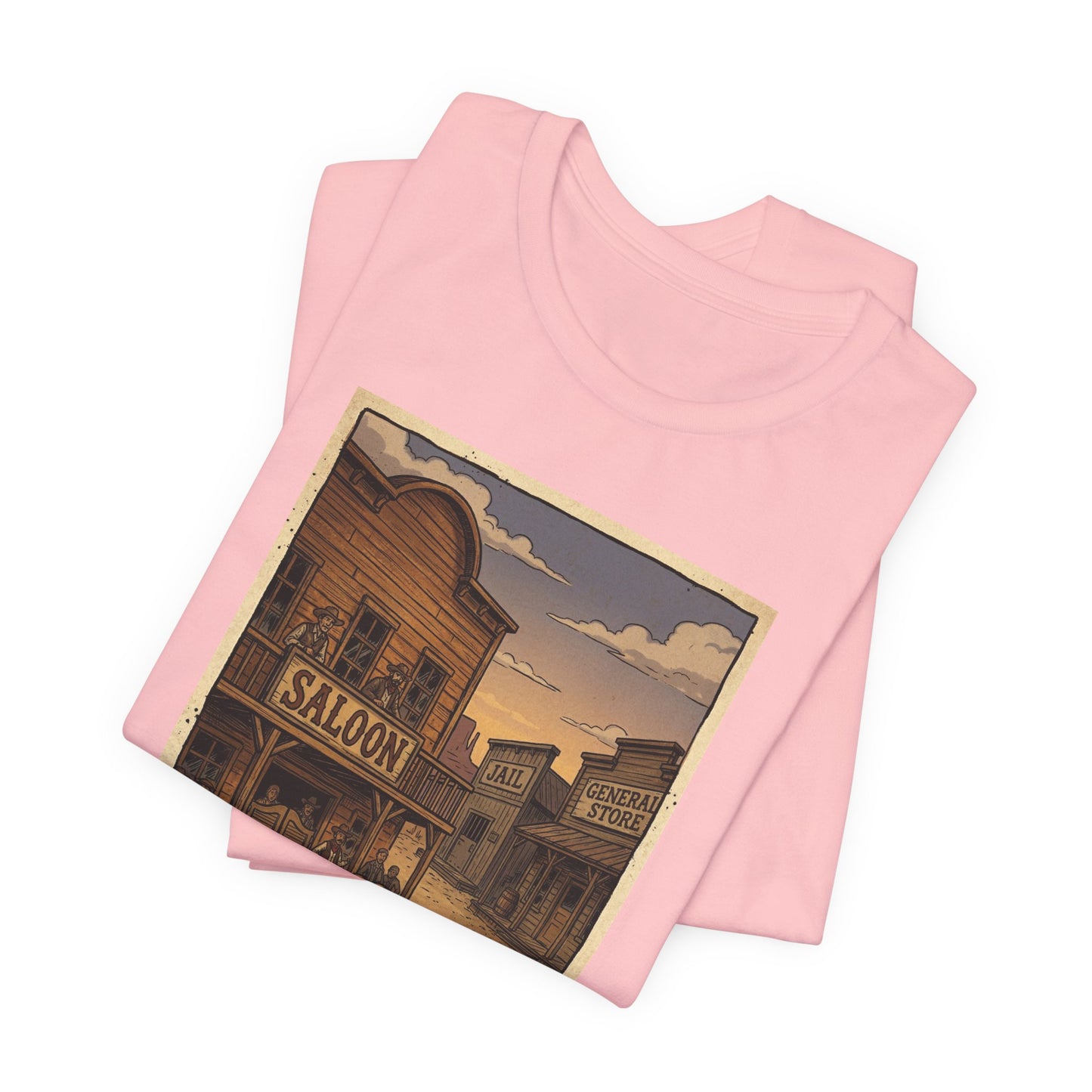 SheriffPaco - Vertical - Chihuahua Sheriff Western Saloon Showdown T-Shirt — Vintage Cowboy Sheriff Puppy Dog Graphic Tee