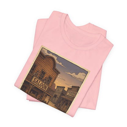 SheriffPaco - Vertical - Chihuahua Sheriff Western Saloon Showdown T-Shirt — Vintage Cowboy Sheriff Puppy Dog Graphic Tee