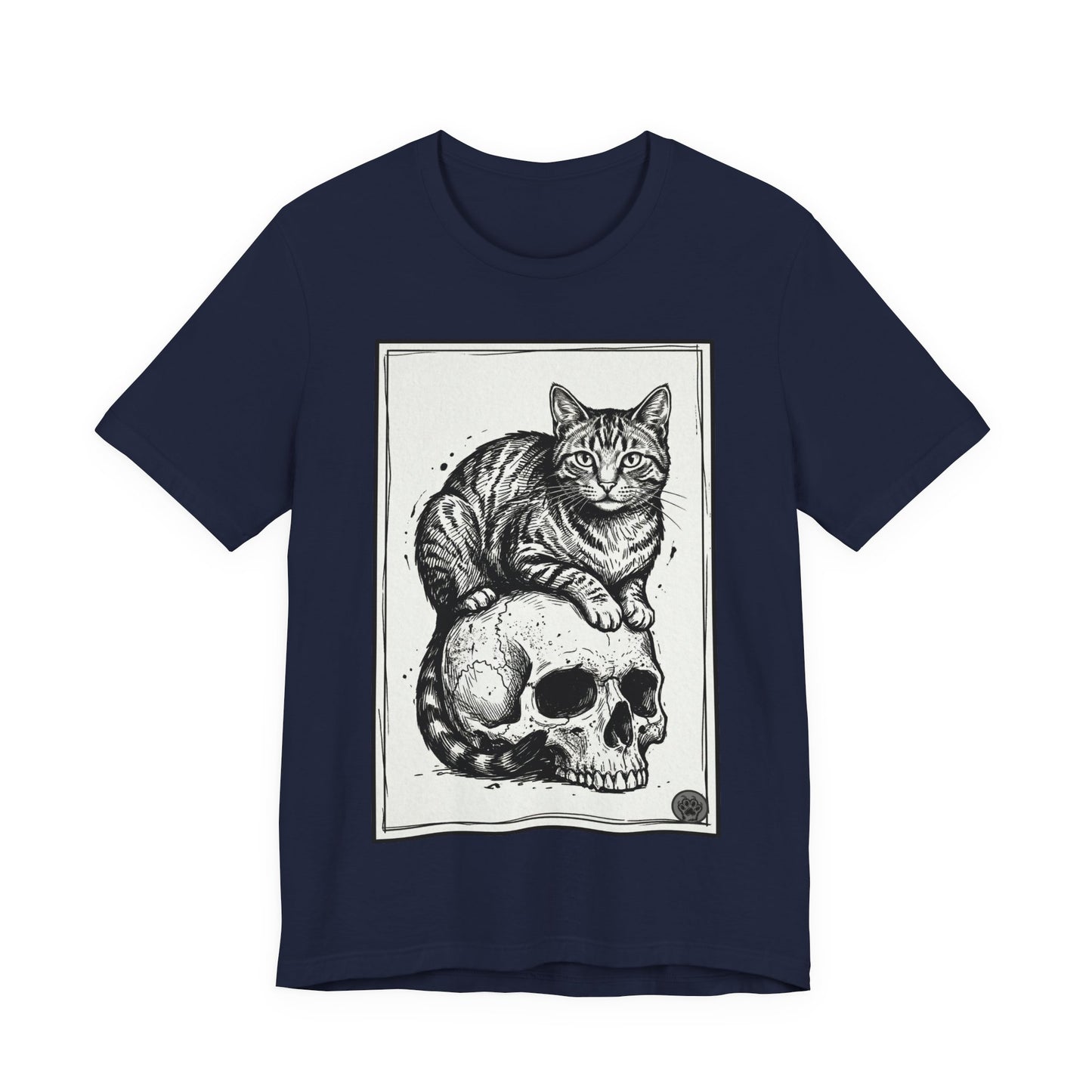 DarkArts Collection - Cat & Skull 3 Graphic Tee — Gothic Cat Skull T‑Shirt