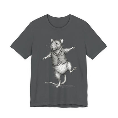 Ratney - "Just a Little Dance!" - Dancing Rat Graphic Tee - Vintage Illustration T-Shirt