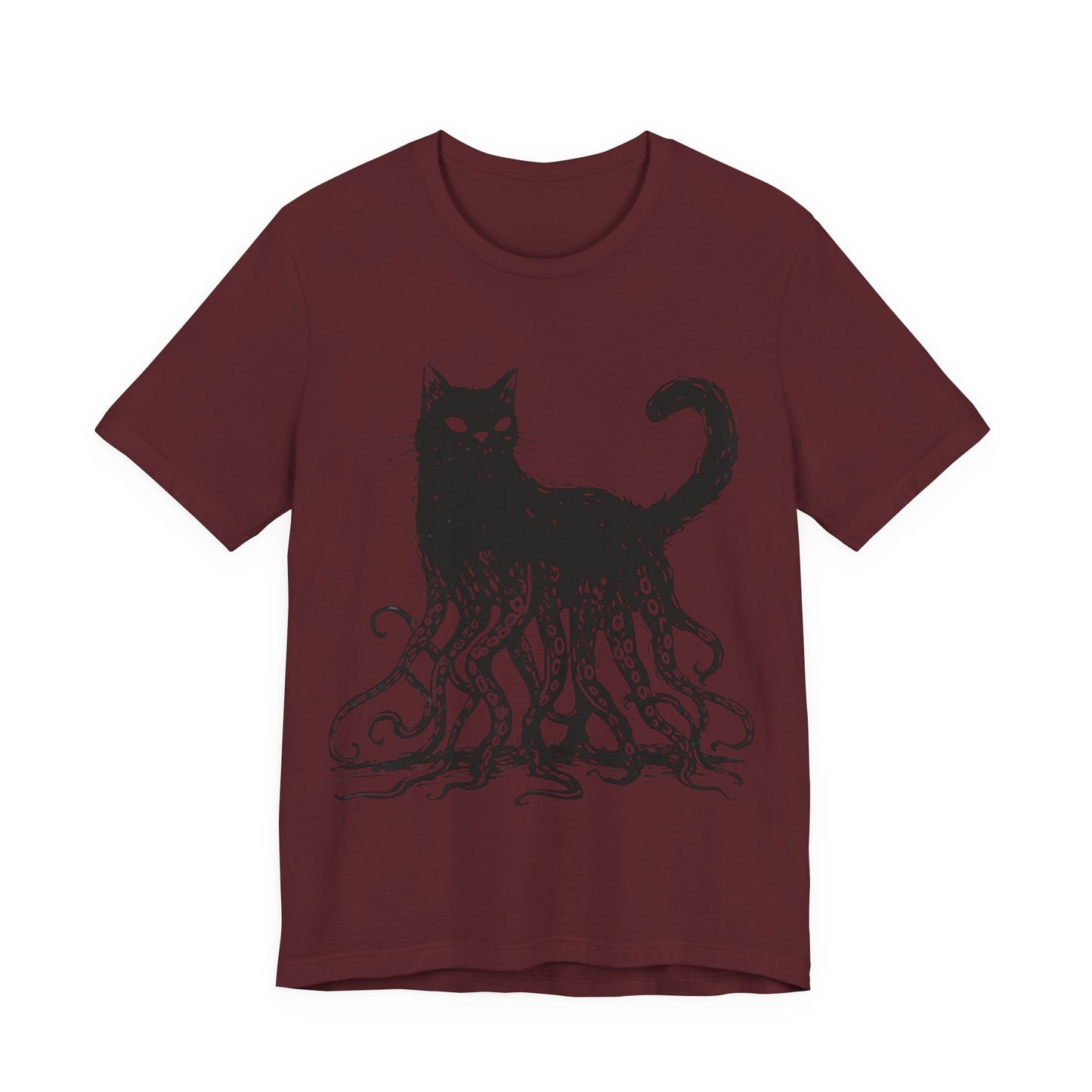 OctoCat Original T‑Shirt — Black Ink Mythical Cat with Octopus Tentacles Graphic Tee