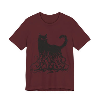 OctoCat Original T‑Shirt — Black Ink Mythical Cat with Octopus Tentacles Graphic Tee