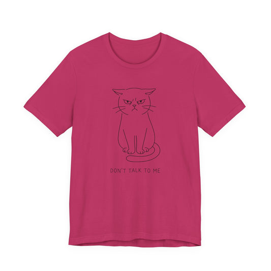 VOID - Don’t Talk To Me Cat T-Shirt — Grumpy Kitten Minimal Line Art Tee