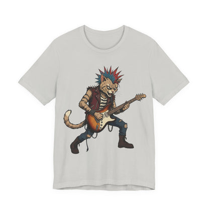 PunkCat - Punk Rock Cat Guitar T-Shirt