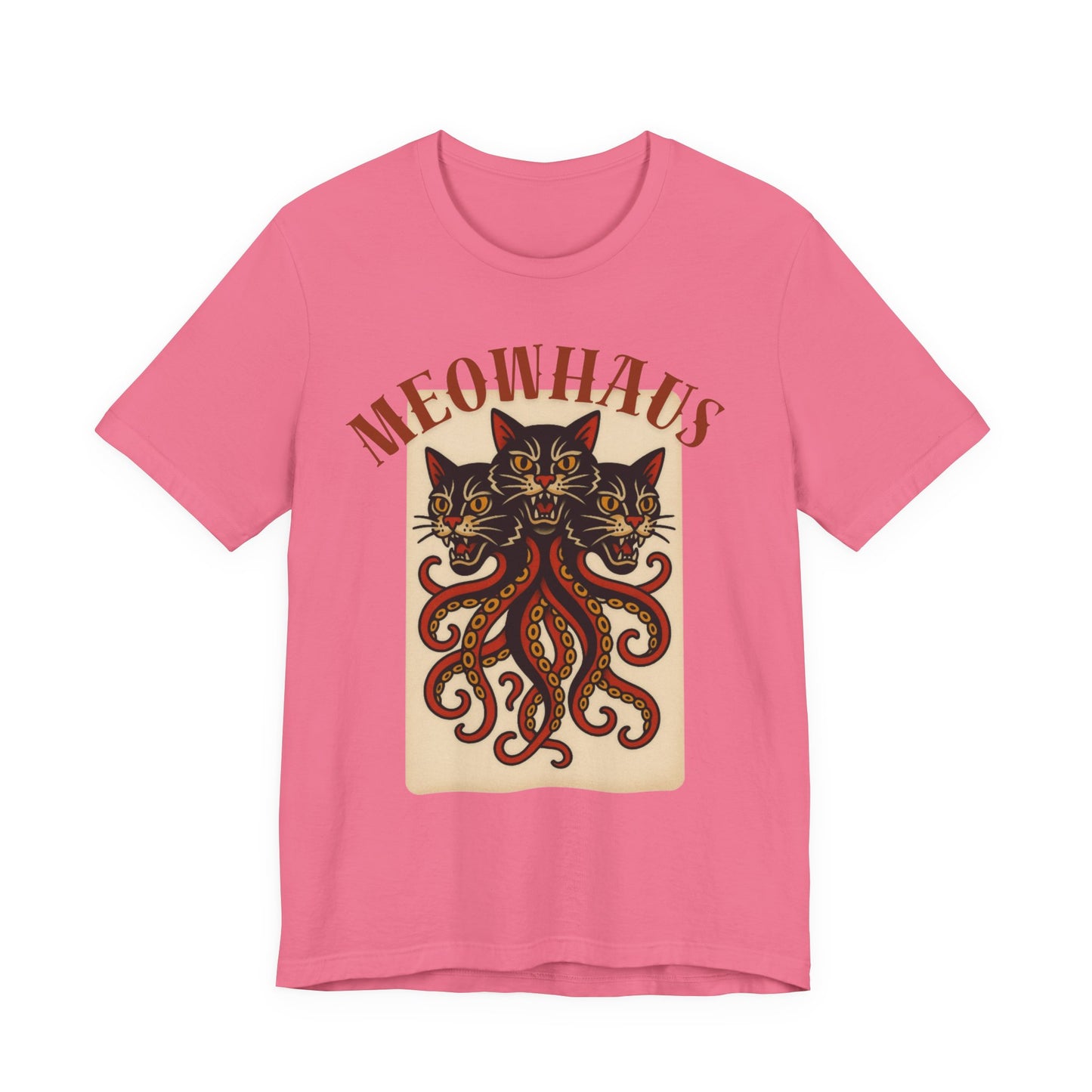 The Magic Three - Vintage Tattoo Meowhaus Cat-Octopus Graphic Tee