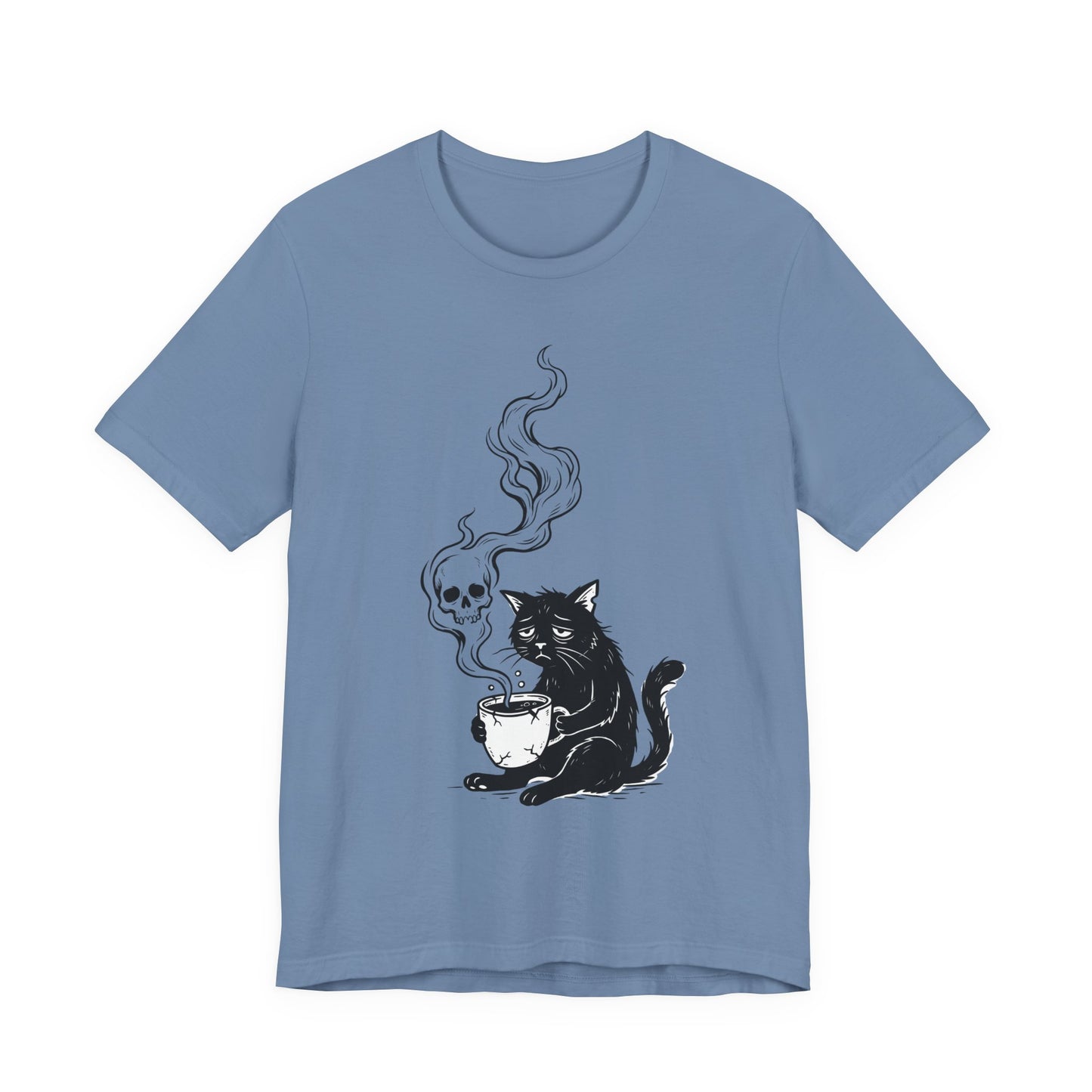 VOID - Depressed Black Cat with Coffee T-Shirt