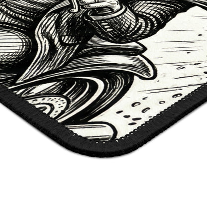 BLZB - Motorcycle - Devil Biker Harley Gaming Mouse Pad — Gothic Skull Rider Desk Mat