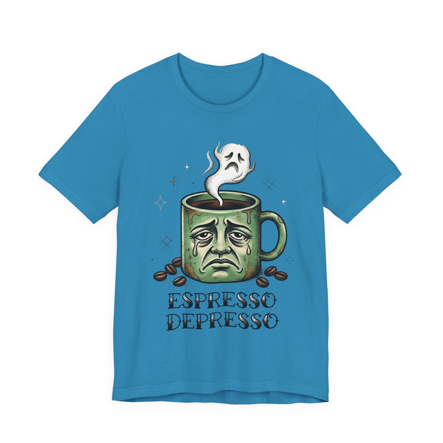 VOID - Espresso Depresso Coffee Tee – Funny Sad Coffee Mug T-Shirt