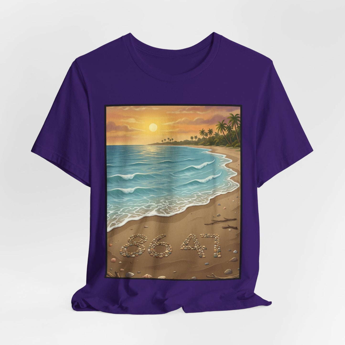 Another Nice Day At The Beach - Vertical - Beach Sunset Tee — Coastal Tropical Shoreline Graphic T‑Shirt